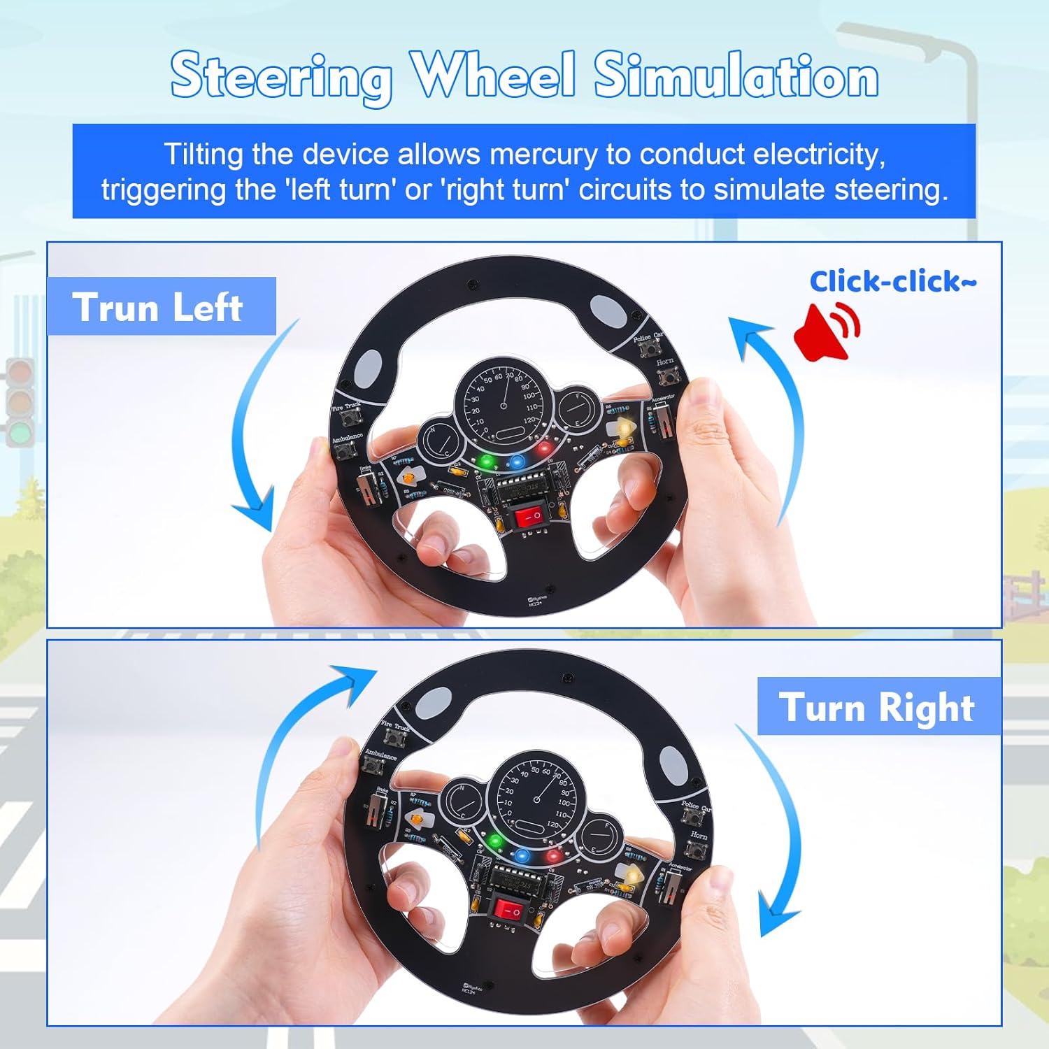 Car Steering Wheel DIY Solderi - đánh giá và giá Diy Electronics Project