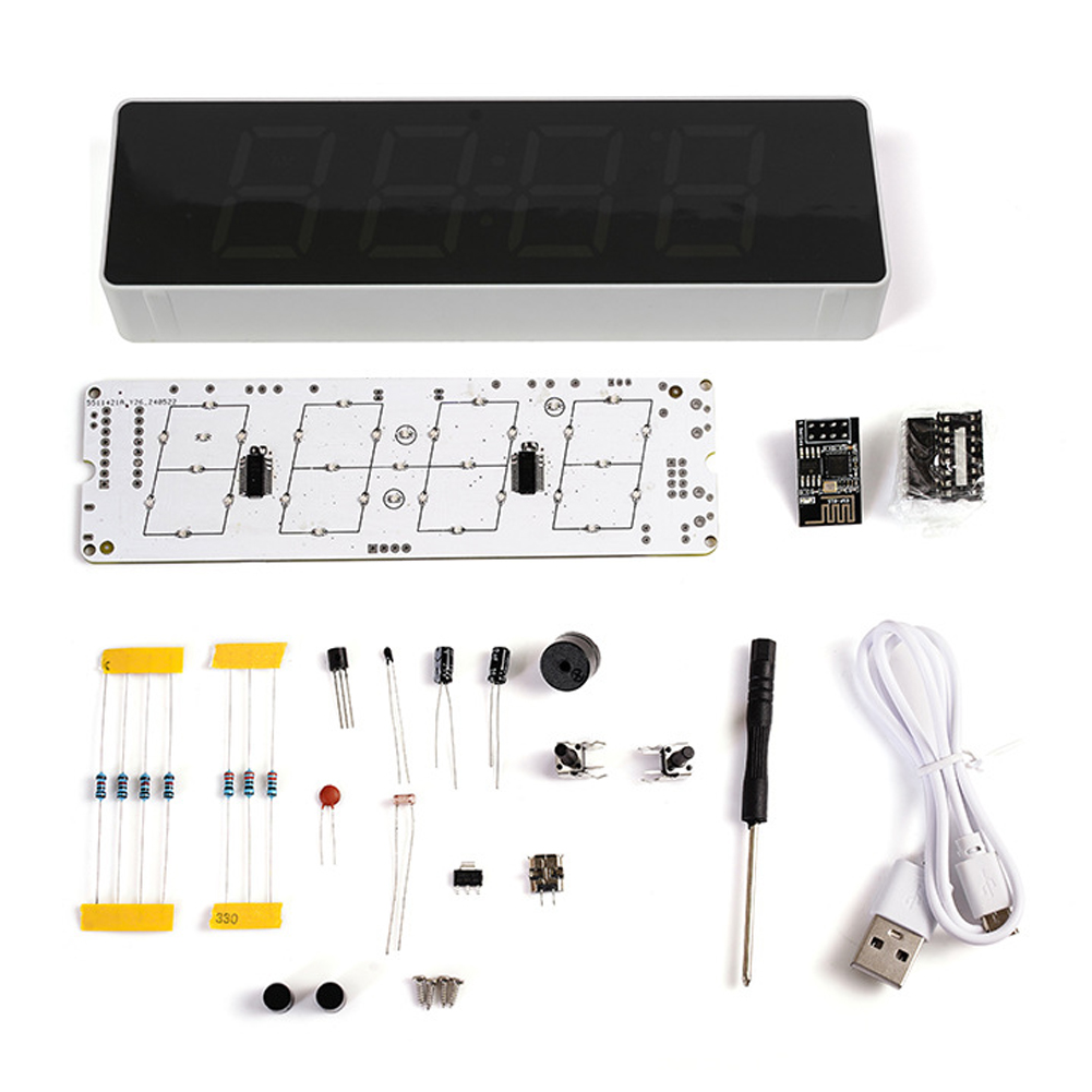 ESP8266 IoT Colorful WiFi Cloc - đánh giá và giá Diy Electronics Components Kit