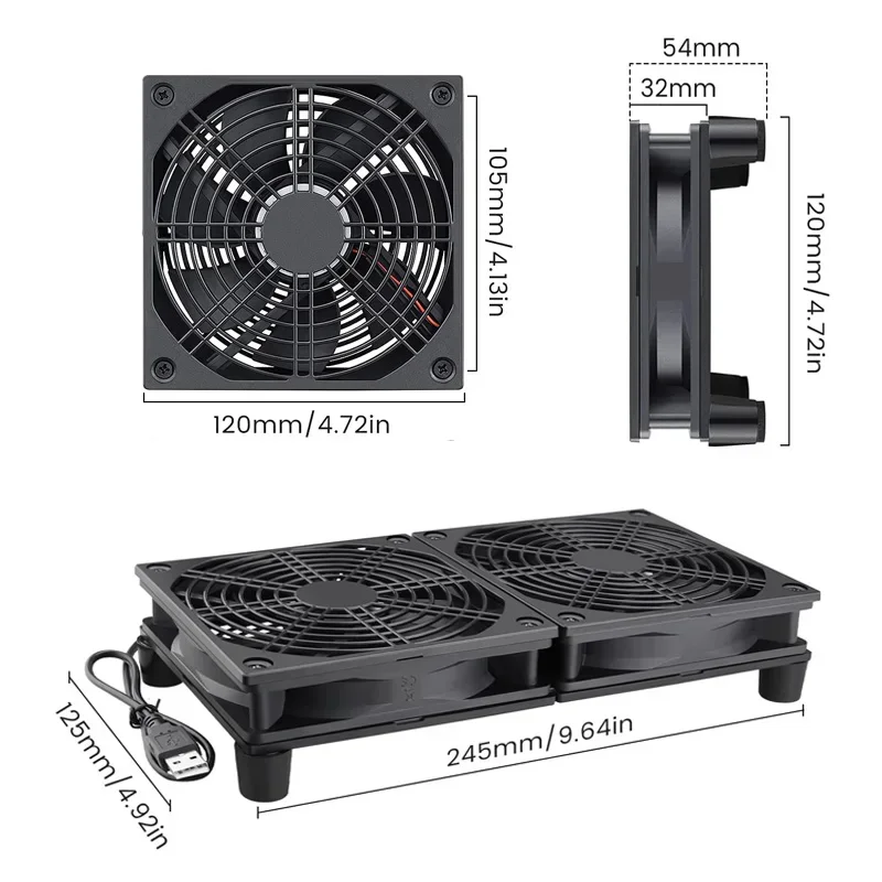 Router Cooling Fan High Airflo - đánh giá và giá Diy Electronics Case