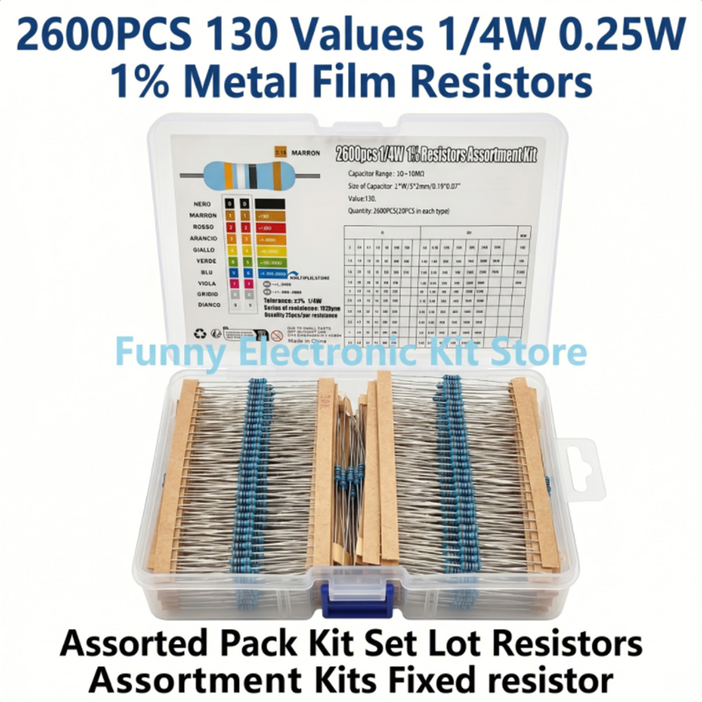 2600pcs Metal Film Resistors A - đánh giá và giá Diy Electronics Components Kit
